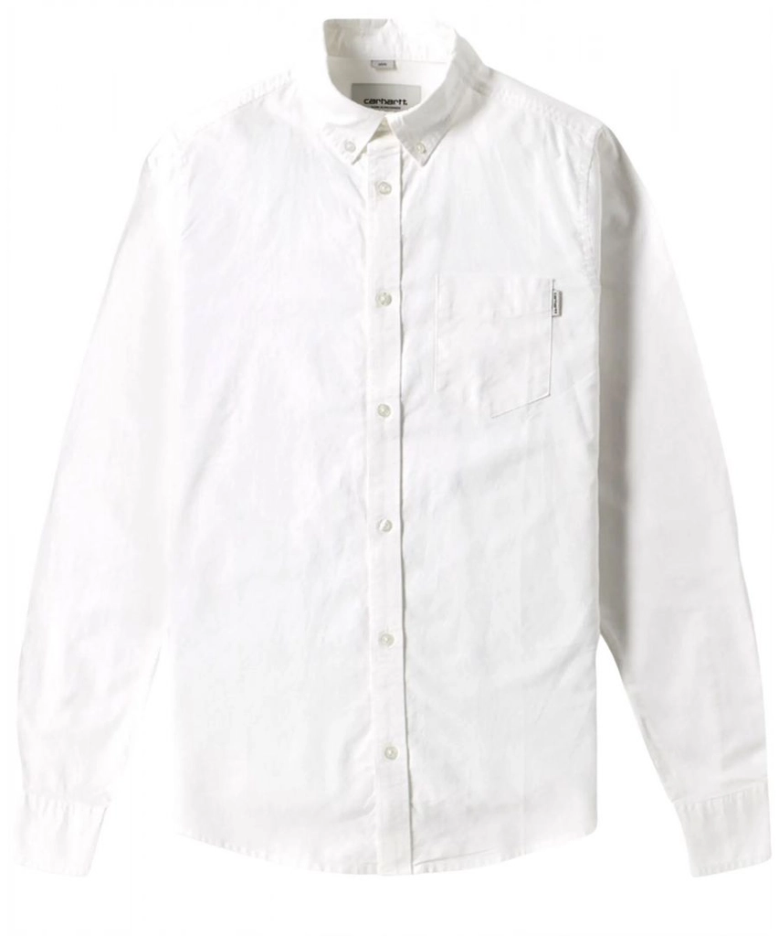 Carhartt WIP Mens Oxford Cotton Shirt - White - Size Small